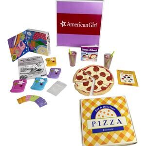VTG American Girl SLEEPOVER FOOD & FUN SET Pizza Lemonade 300 Wishes Game Box